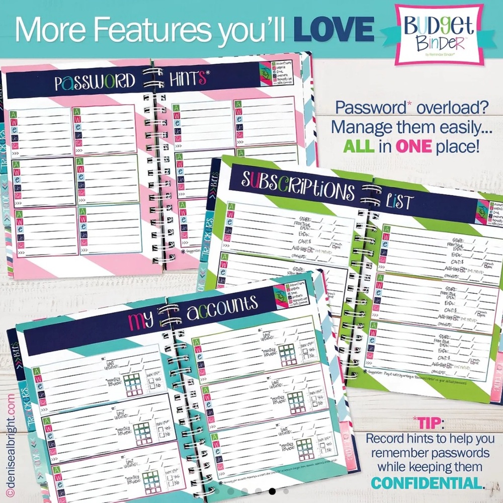 🔥 NEW Budget Binder by Reminder Binder Colorful Planner Calendar (non dated) - Picture 4 of 8